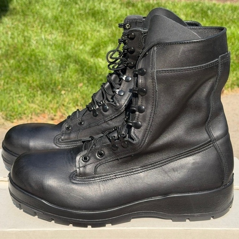 Belleville Black Steel Toe Combat Boots Vibram Soles 360ST Size 13